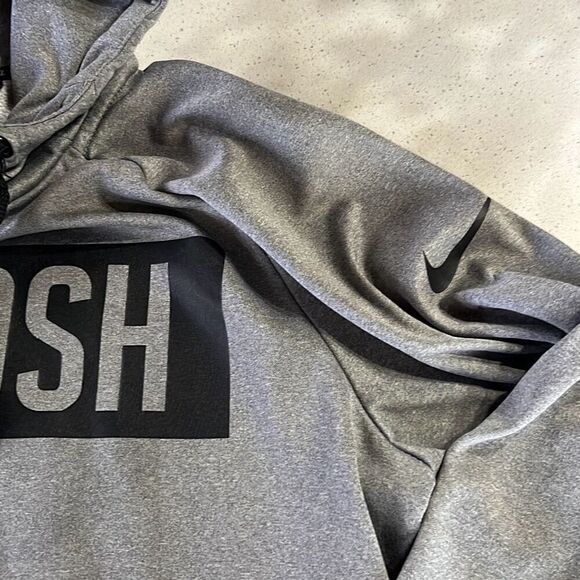 Nike Dri Fit Swoosh Spell Out Pullover Cowl Neck Hoodie Mens Small - Picture 5 of 11